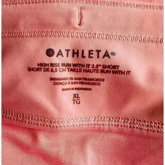 NWT Athleta  Women's High Rise Run with It 2.5" Shorts Peach Size XL - Picture 8 of 12